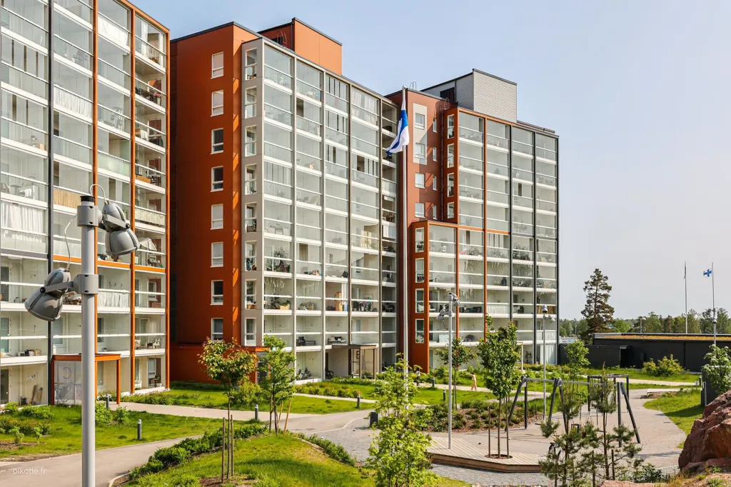 Exterior - Modern Flat with Balcony in Espoo