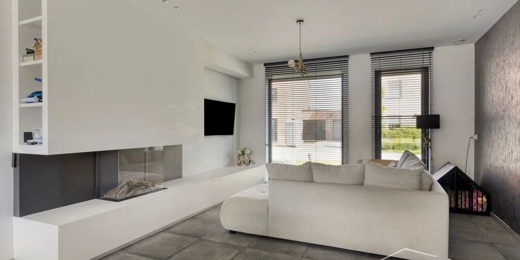 Living Room - Luxurious Half-Open House with Terrace in Wuustwezel