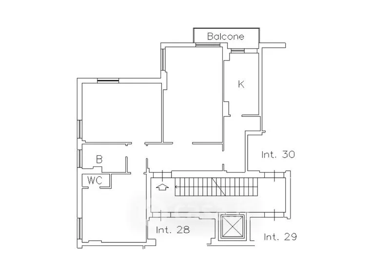 Plan - Spacious Apartment with Balcony in Rome