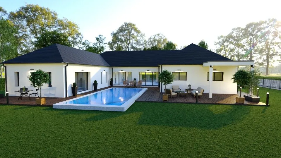 New Build House with Garden in Bourges