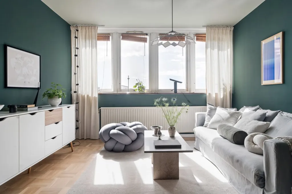 Séjour - Apartment with Panoramic View in Göteborg