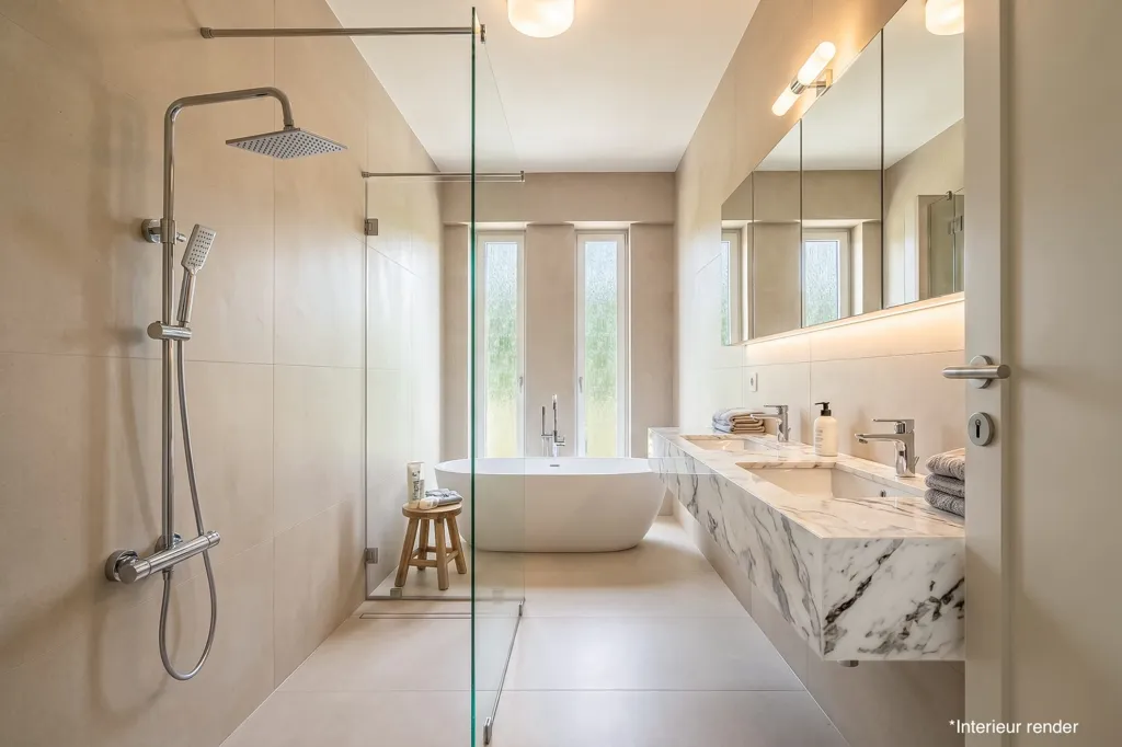 Bathrooms - Open Plan House with Garden in Beringen