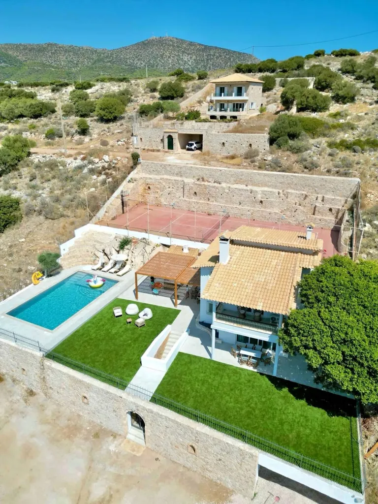 Vue aérienne - Villa with Sea View in Daskaleio, Attica