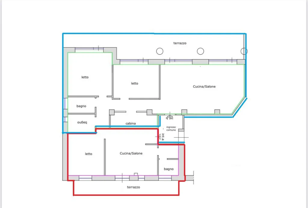 Planimetria - Apartment with Balcony Views in Naples