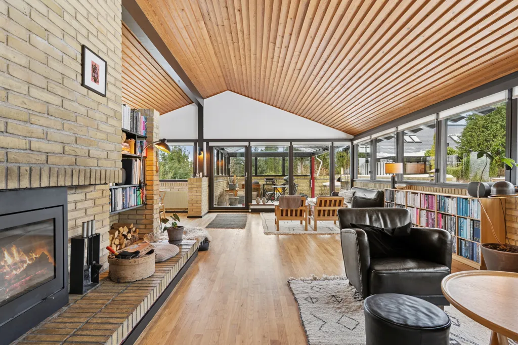 Living Room - Architectural Villa with Unique View in Gl. Holte