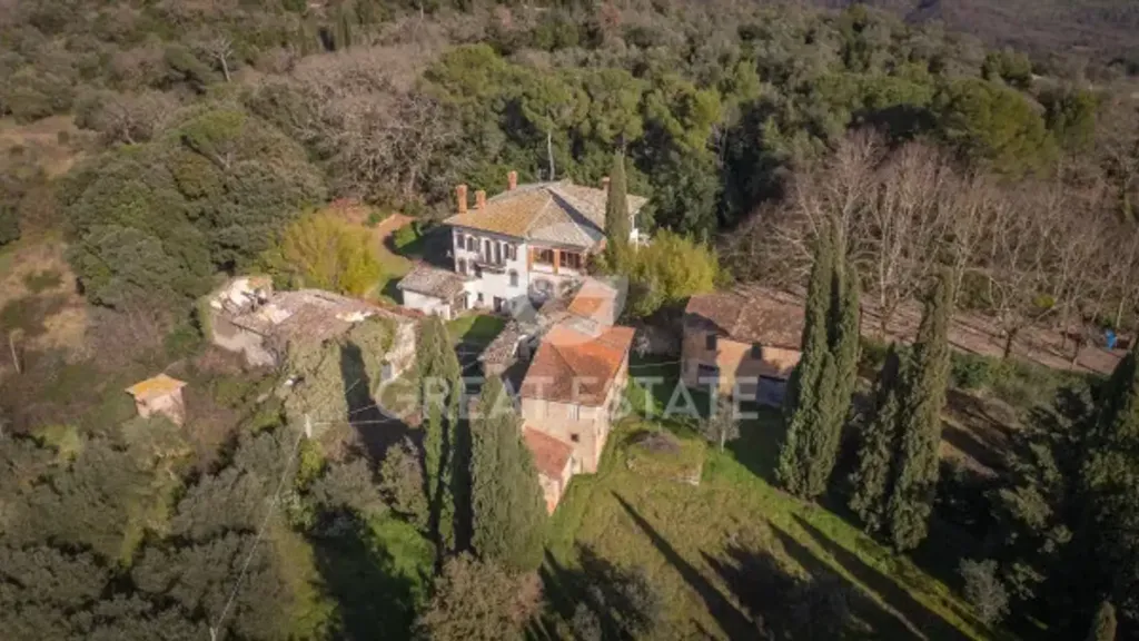 Vue aérienne - Historic Casale with Panoramic Views in Piegaro