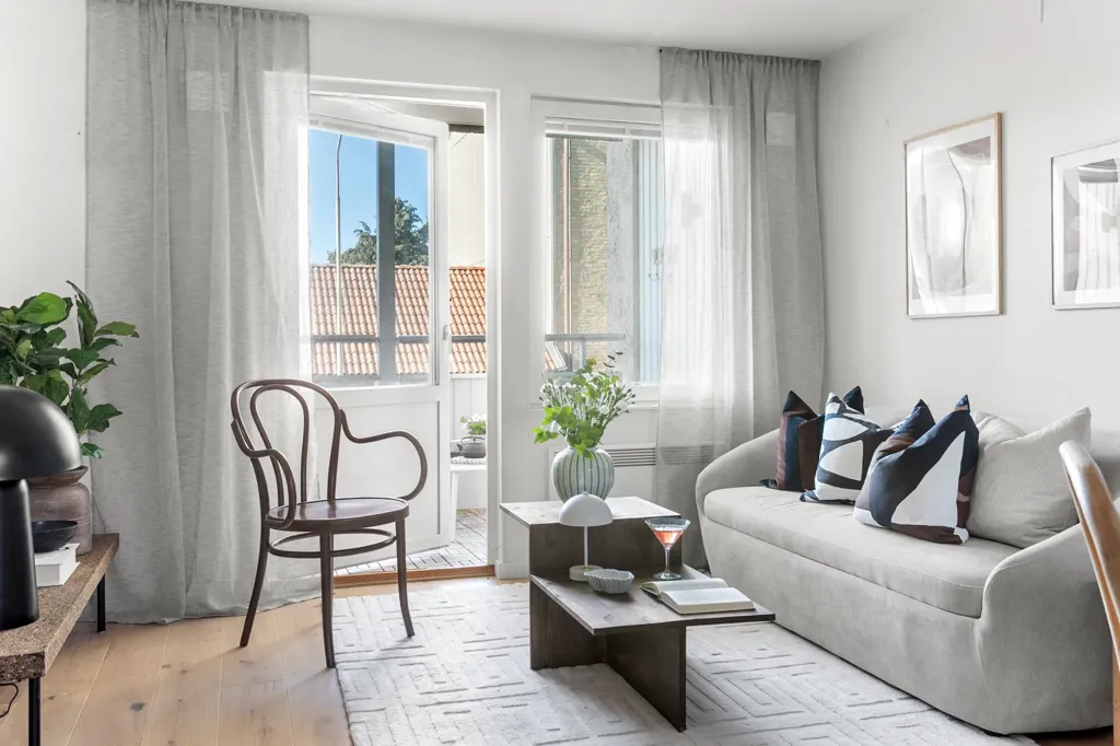 Séjour - Apartment with Balcony in Central Varberg
