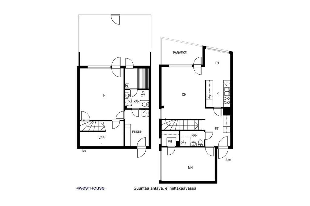 Floor Plan - Two-Storey Apartment with Balcony in Westend