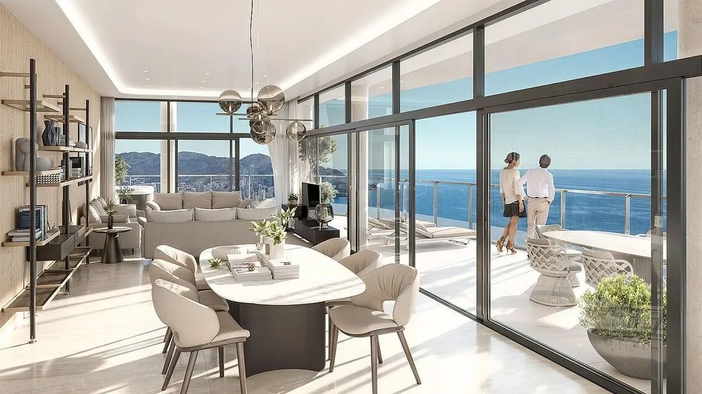Living Room - Apartment with Pool in Playa de Poniente, Benidorm