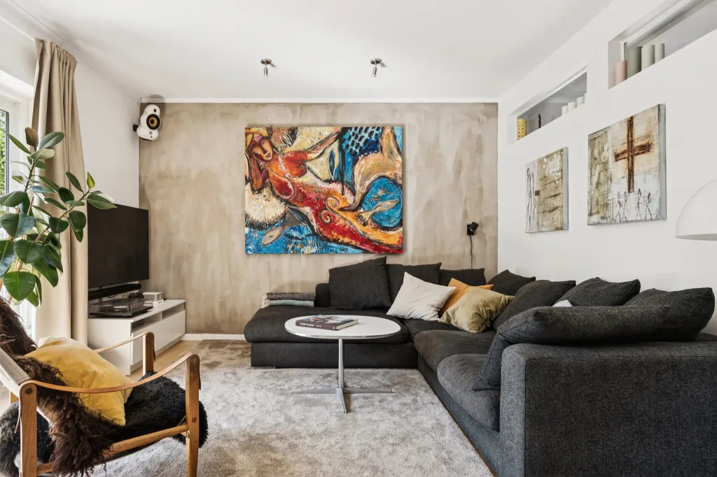 Soggiorno - Modernised Villa with Garden in Virum