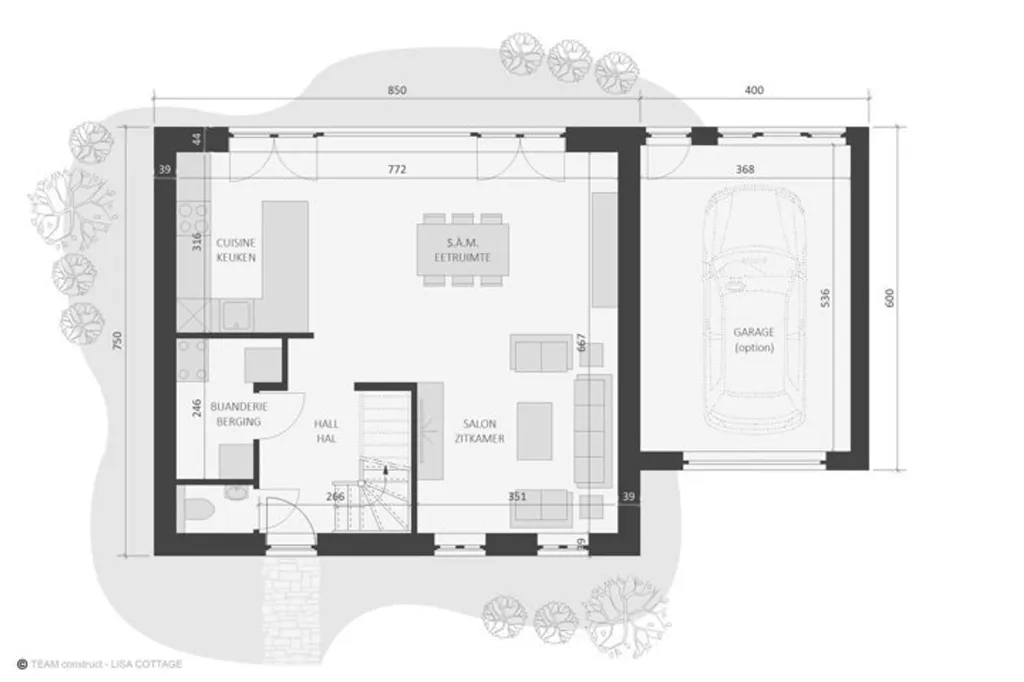 Plan - Cottage Neuf avec Garage à Genappe