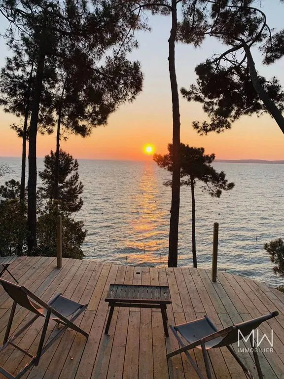 Terrasse - Villa en Bois avec Vue Mer à Lège-Cap-Ferret