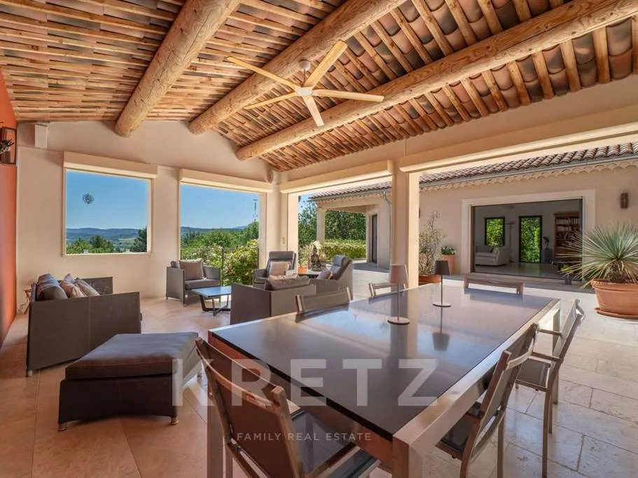 Terrasse - Maison d'architecte avec vue panoramique à Saint-Saturnin-lès-Apt