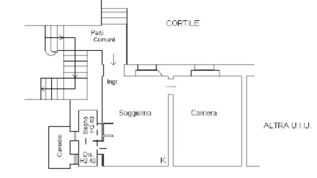 Plan - Historic Billet with Garden in Milan
