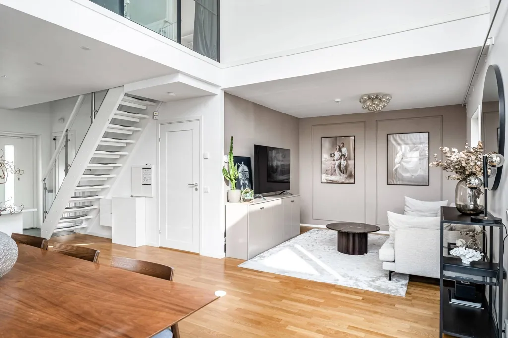 Soggiorno - Two-Storey Apartment with Panoramic Views in Glömsta