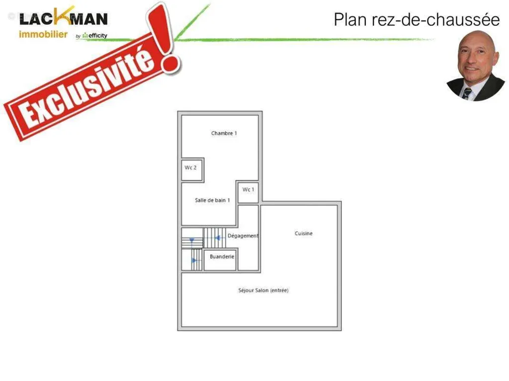 Plan - Maison Rénovée avec Garage et Jardin au Mans
