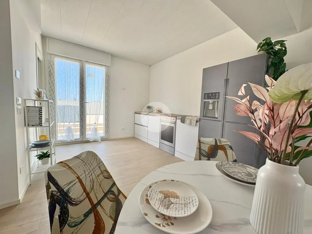 Söögituba - Attico with Panoramic Terrace in Gatteo Mare