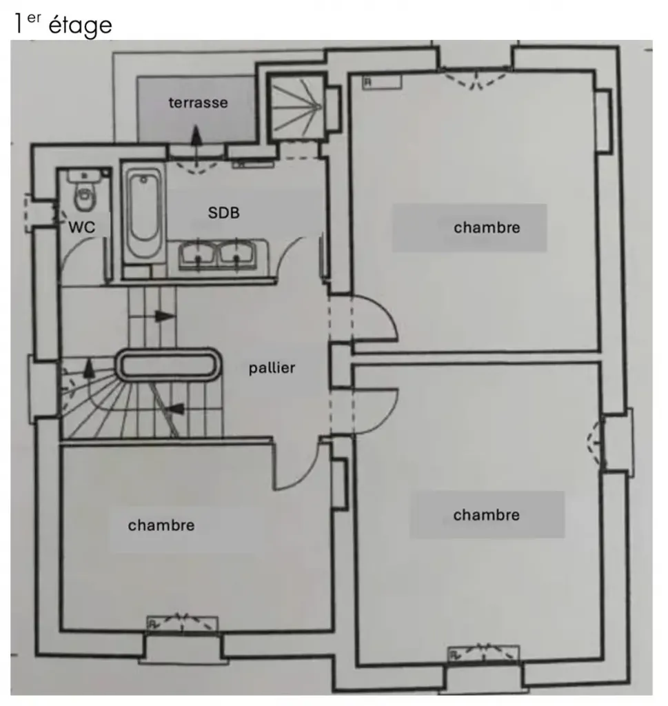 Plan - Maison 8 pièces à Saint-Cloud