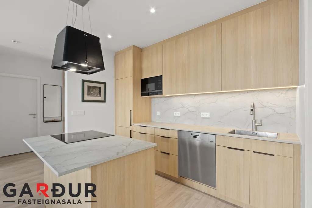 Köök - Apartment with Sea View in Reykjavík