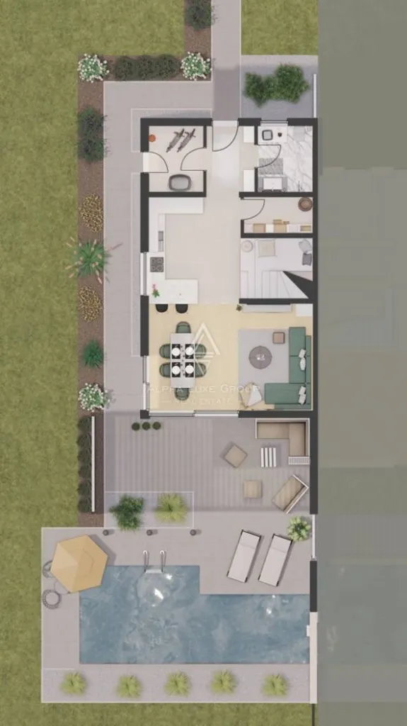 Planimetria - Duplex with Pools in Kaštelir-Labinci