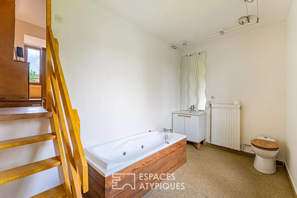 Salles de bain - Maison de Caractère avec Terrasse à Sainte-Mesme