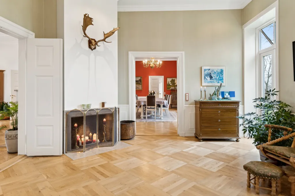 Living Room - Historic Manor with Garden in Midtsjælland