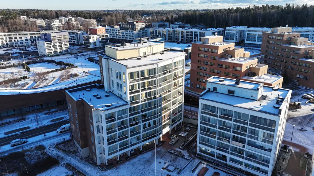 Õhuvaade - Modern Flat with Glazed Balcony in Saunalahti