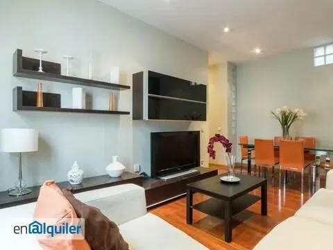 Living Room - Bright Apartment with Balcony in Chueca, Madrid