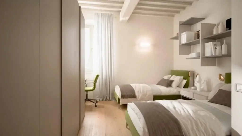 Bedrooms - Rustic-Style Apartment with Private Garden in Pisa
