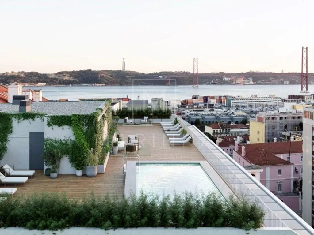 Vue aérienne - Luxury Apartment with Rooftop Pool in Lisbon