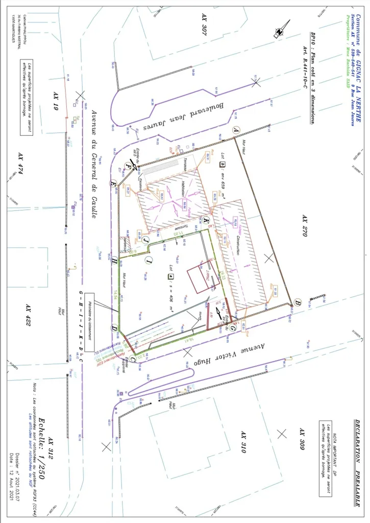 Plan - Terrain Constructible à Gignac-la-Nerthe