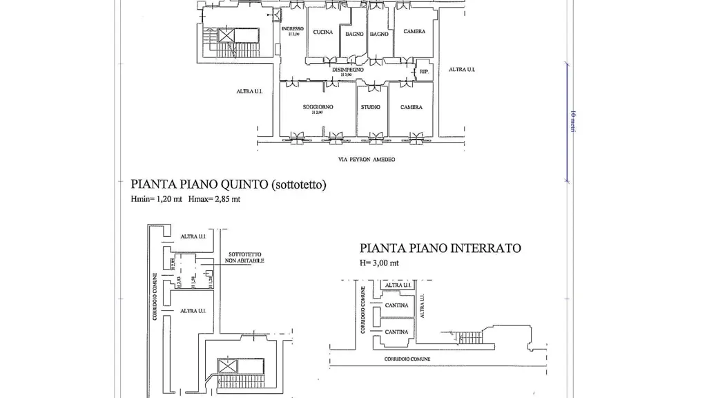 Plan - Period Apartment with Balcony in Turin