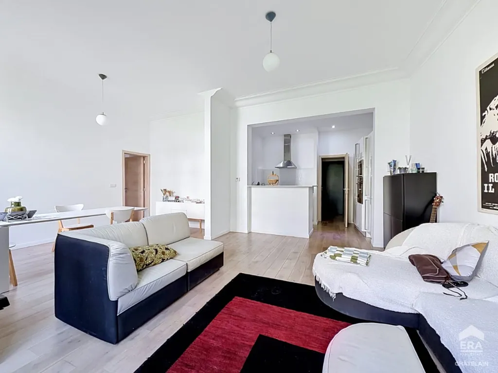 Séjour - Appartement Meublé 2 Chambres dans le Quartier Dansaert à Bruxelles