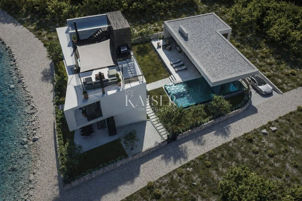 Vue aérienne - Luxury Villa with Sea View in Sukošan