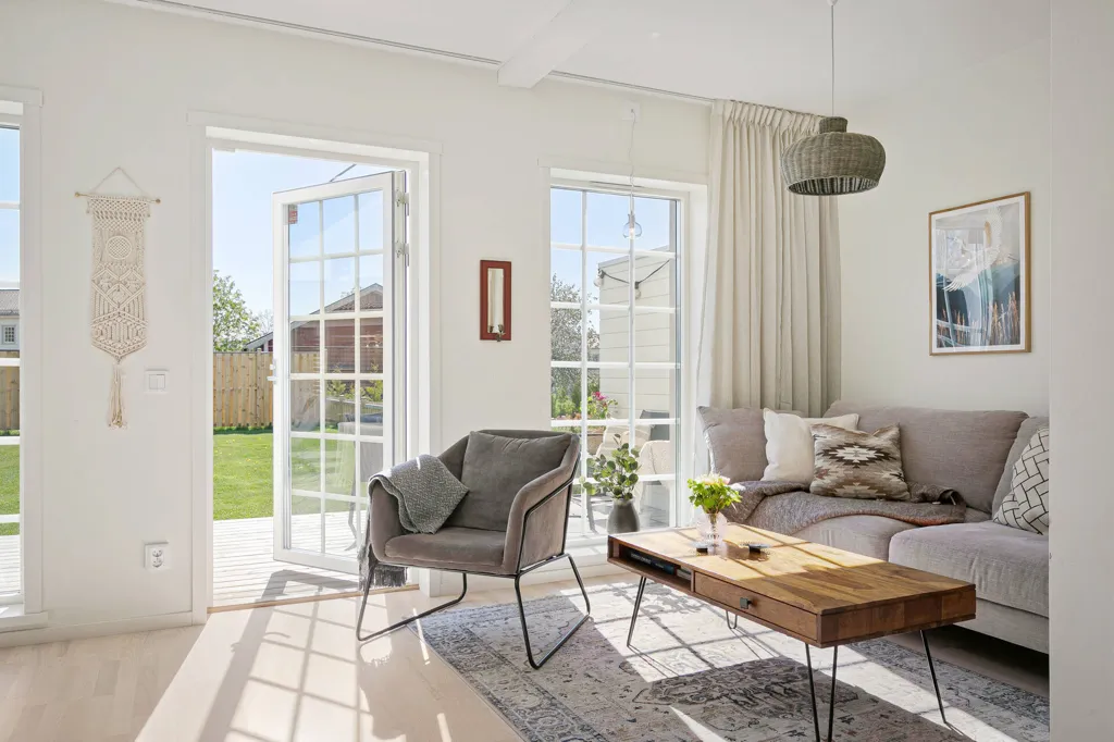 Living Room - Modern Bungalow with Garden in Säljan