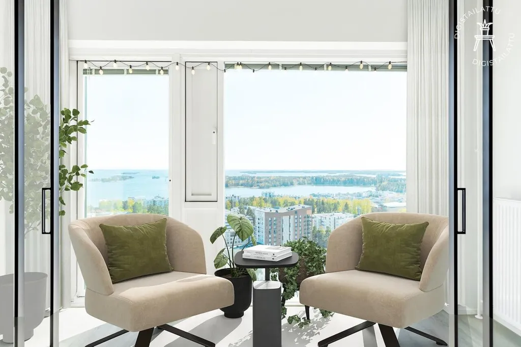 Elutuba - Modern Flat with Conservatory in Aurinkolahti
