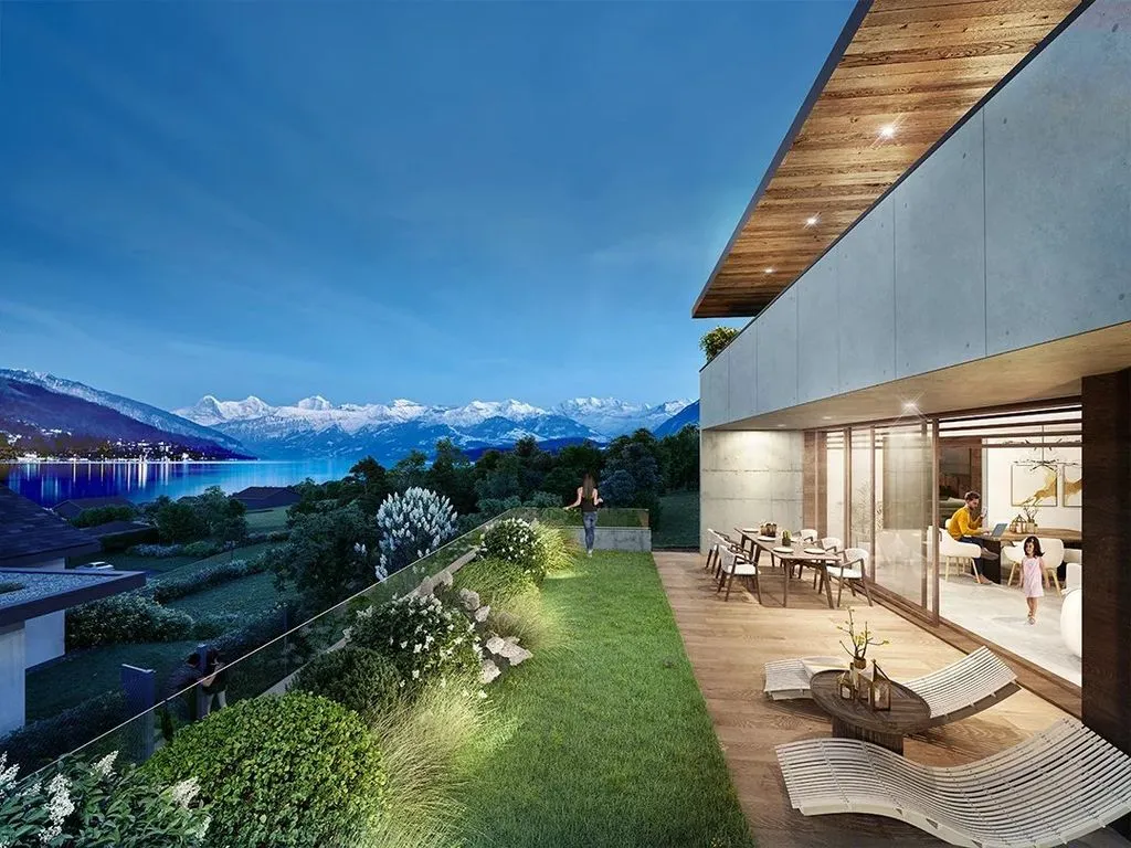 Terrasse - Maison de Luxe avec Vue Lac à Évian-les-Bains