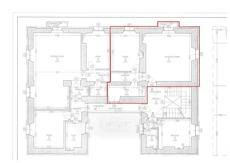 Plan - Duplex with Garden View in Camnago Volta, Como