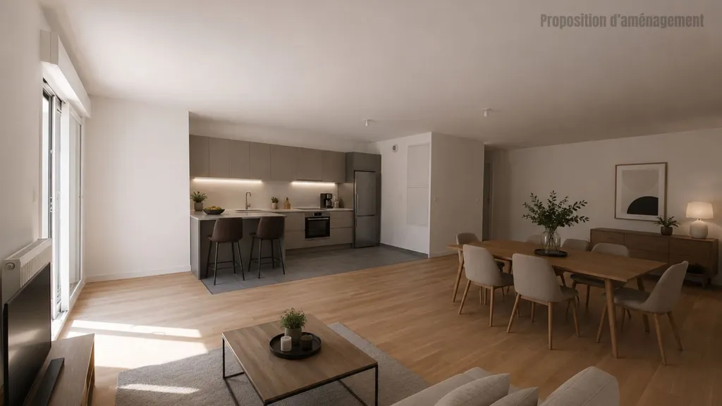 Séjour - Appartement récent avec terrasse à La Riche