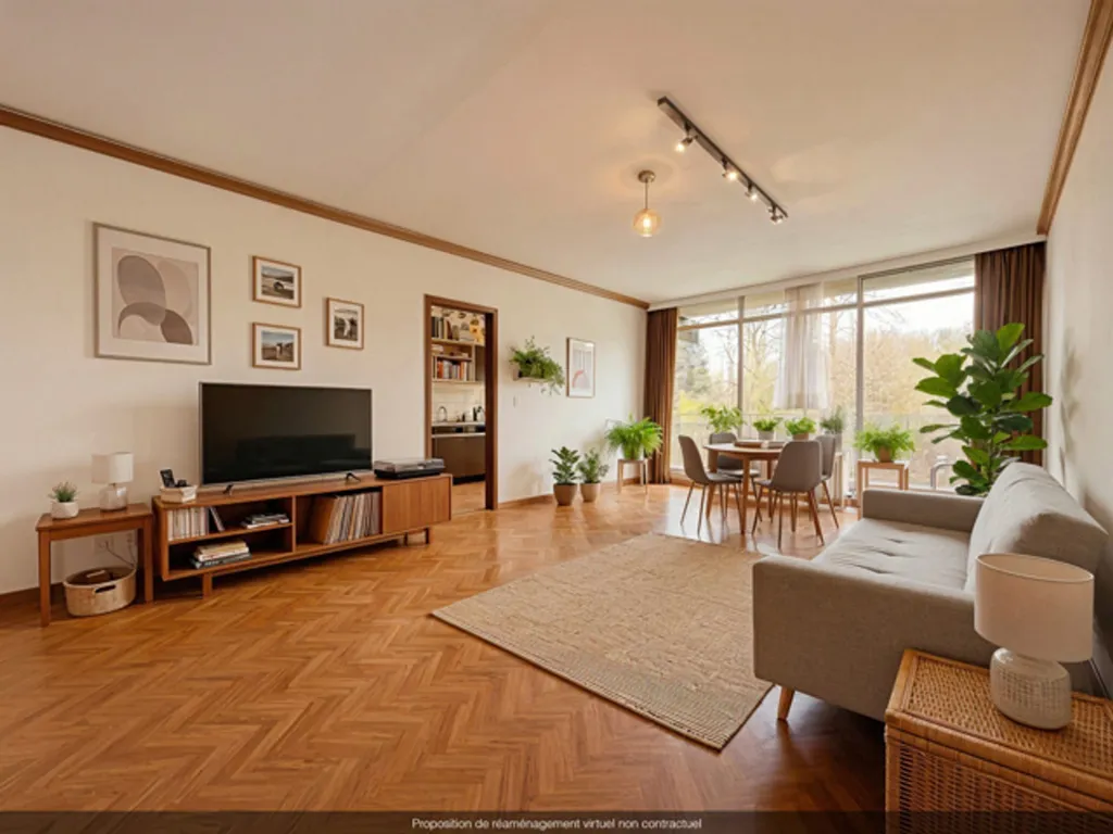 Living Room - Duplex and Studio with Terraces in Jette