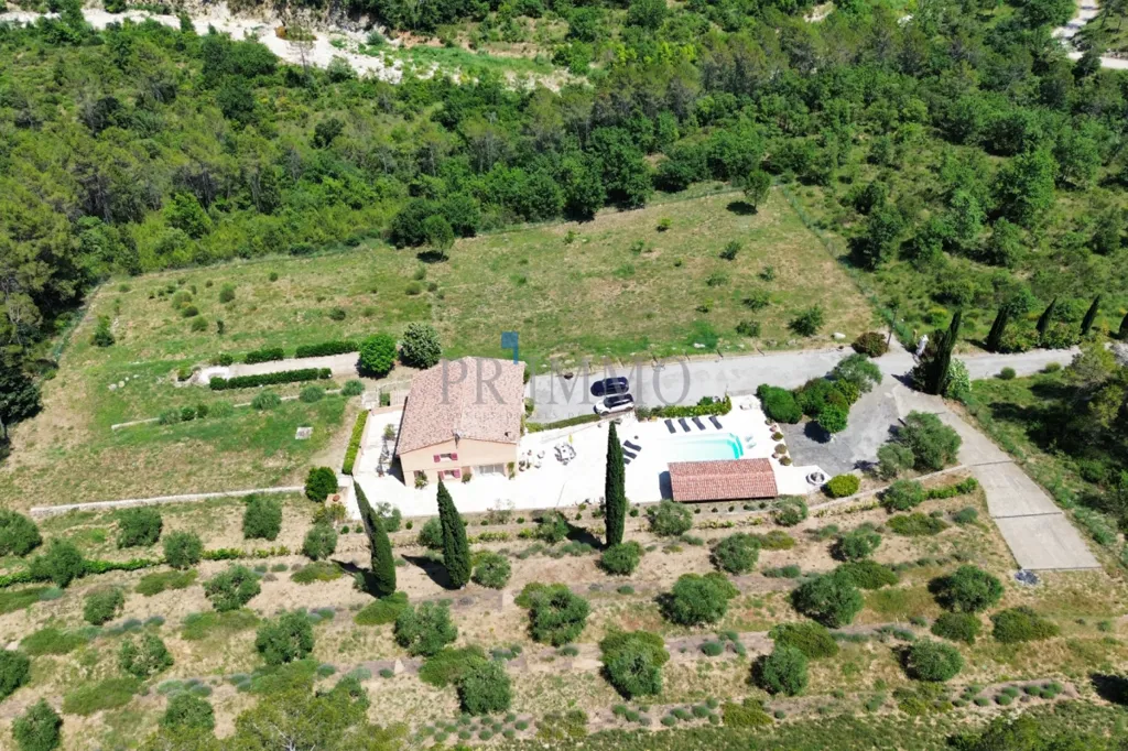 Vue aérienne - Villa avec Piscine et Terrasse à Lorgues