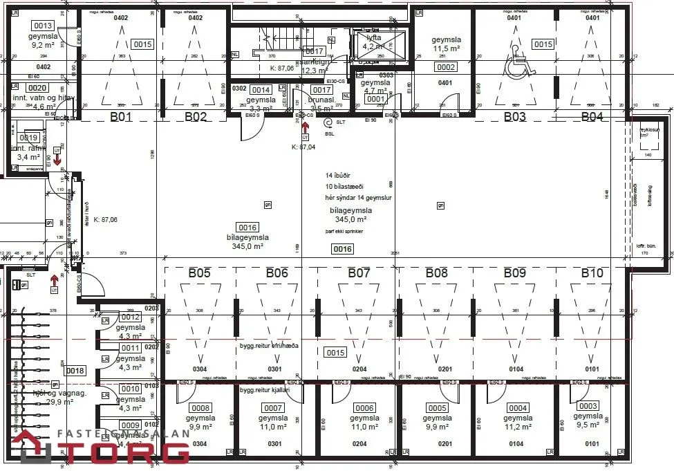 Floor Plan - Penthouse with South-West View in Garðabær