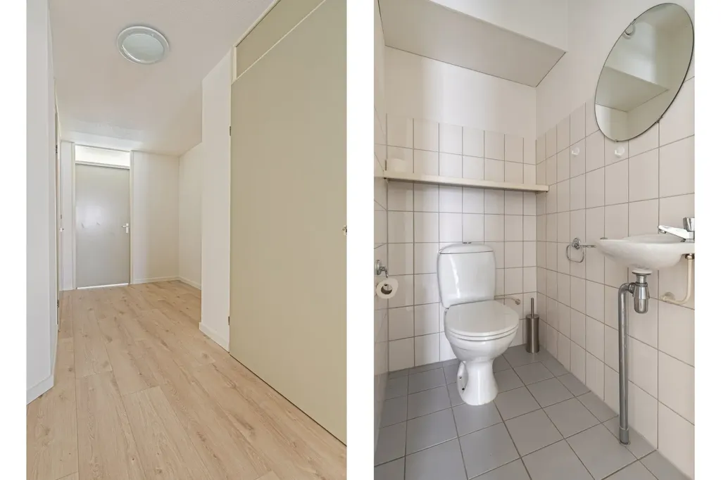 Salles de bain - Galerij Flat with Balcony in Hulst Centre