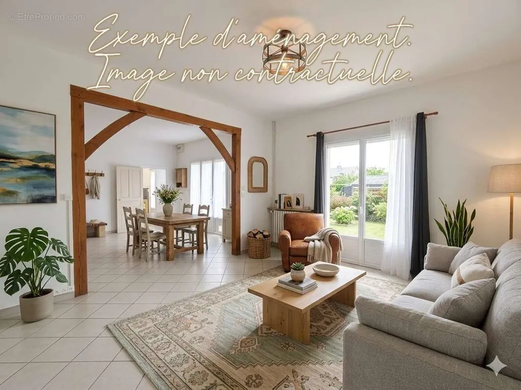 Living Room - House with Independent Flat near Les Ponts-De-Cé