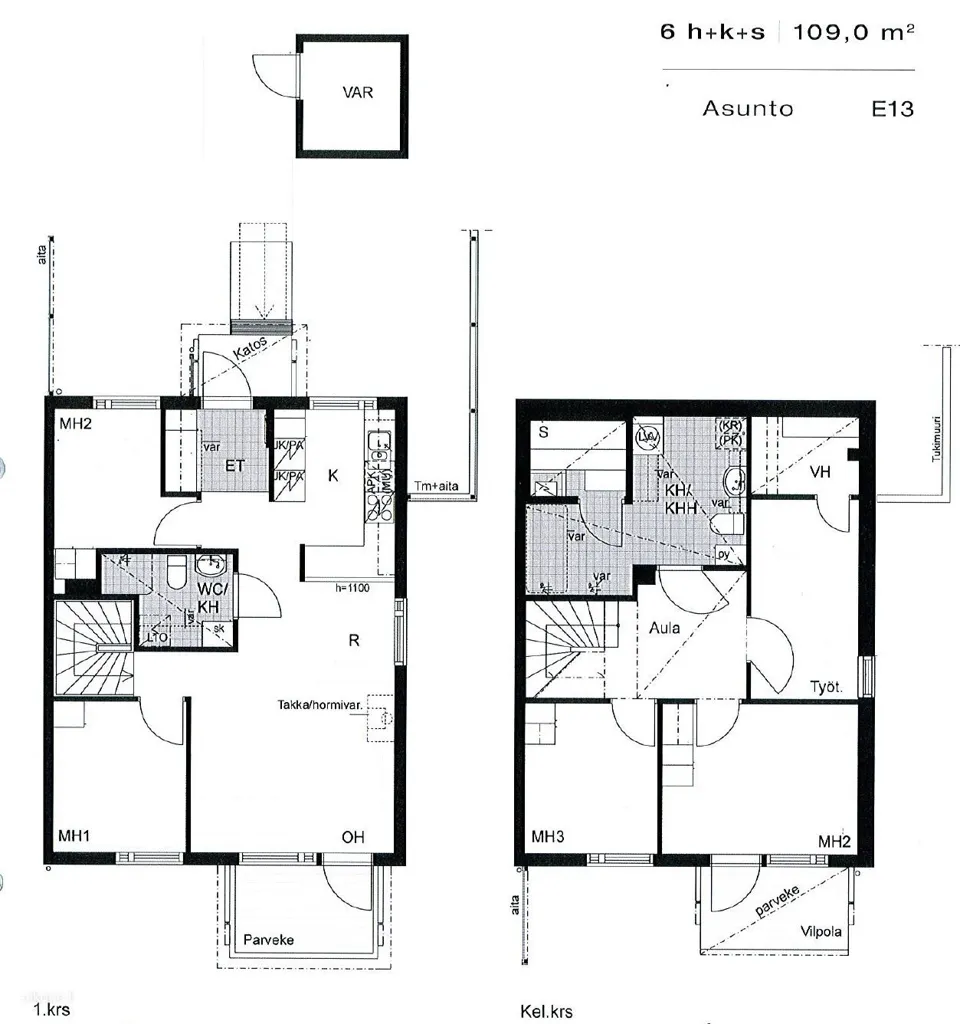 Plan - End-Terrace Flat with Garden in Lohja