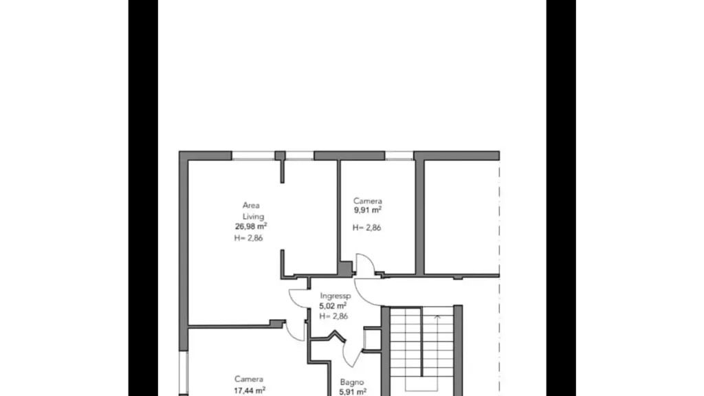 Plan - Modernised Apartment with Balcony in Treviso