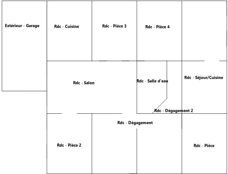 Plan - Maison à rénover avec véranda à Thenac