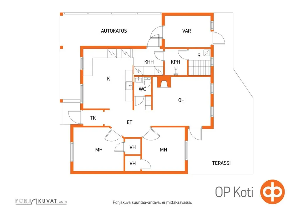 Plaan - Modernised Apartment with Sauna in Riuttamäki
