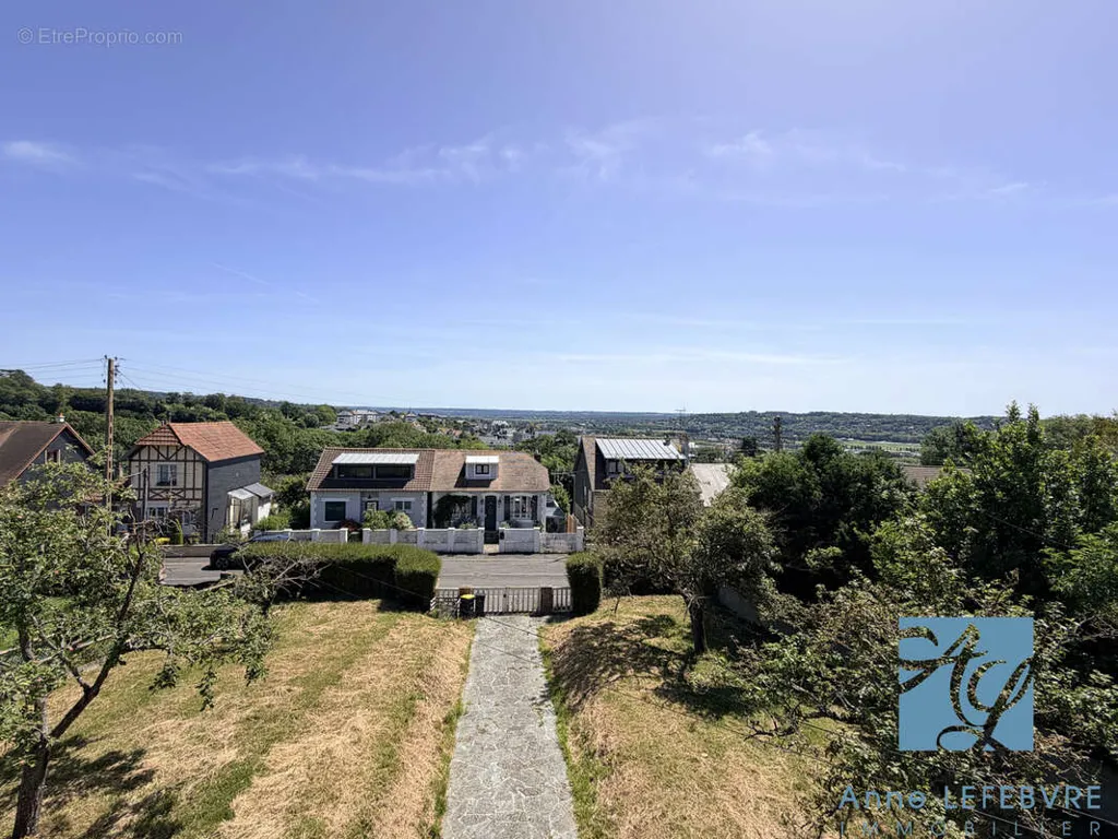 Vue aérienne - Maison de luxe avec terrasse à Trouville-sur-Mer