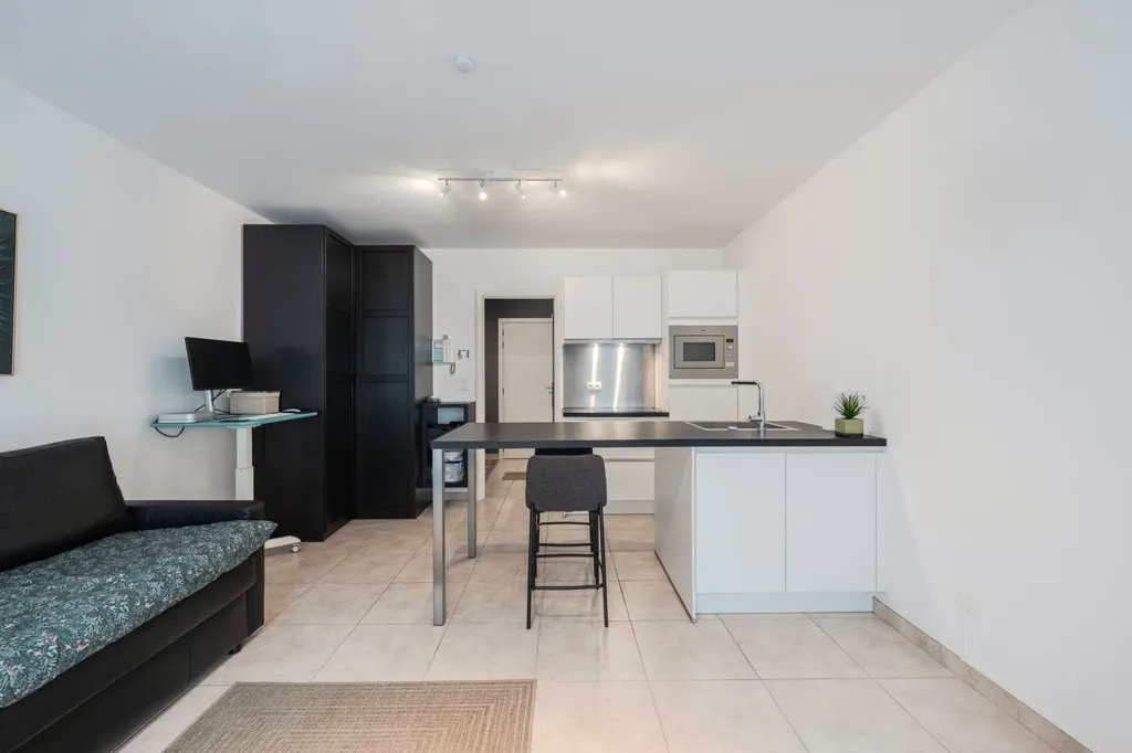 Cucina - Bright Studio with Terrace in Middelkerke
